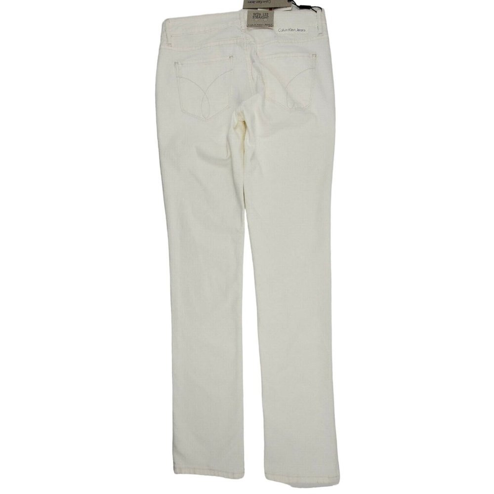 Calvin Klein Women's Straight Leg Jeans - White - Picture 4 of 11